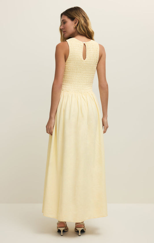 Z Supply Juniper Linen Maxi Dress in Pineapple