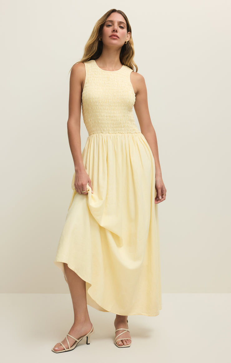 Z Supply Juniper Linen Maxi Dress in Pineapple