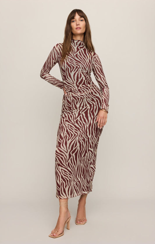 Z Supply Sevilla Zebra Mesh Midi Dress