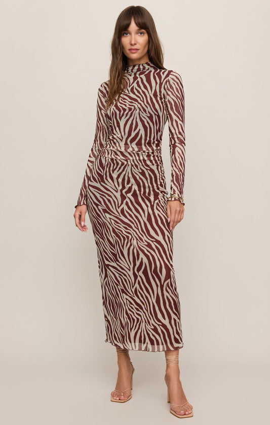 Z Supply Sevilla Zebra Mesh Midi Dress