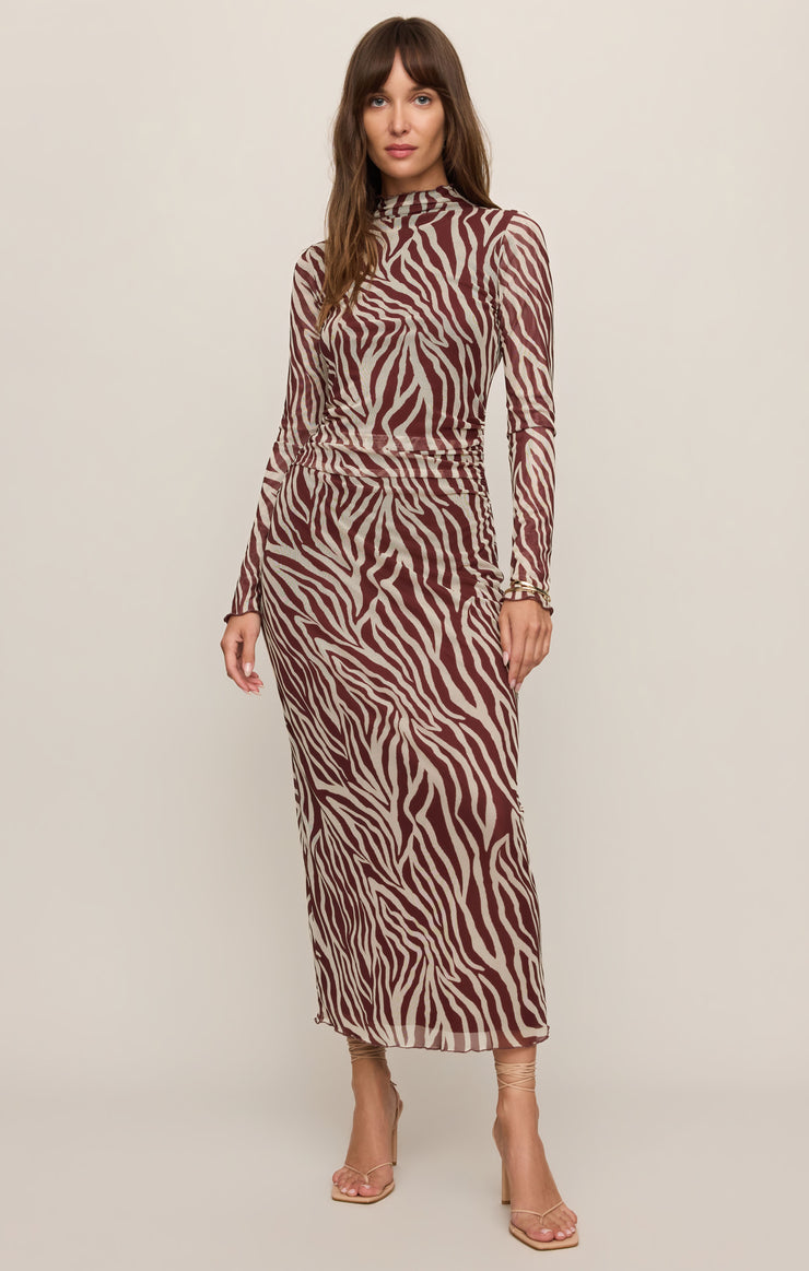 Z Supply Sevilla Zebra Mesh Midi Dress
