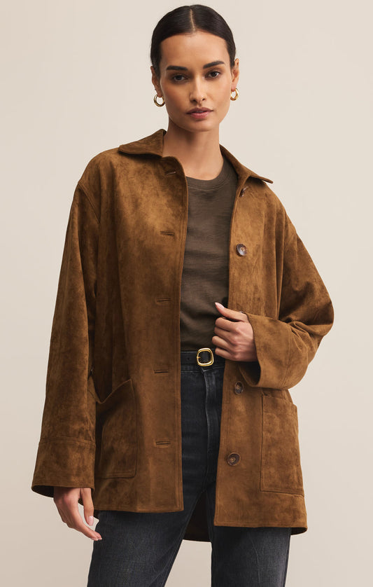 Z Supply Decker Faux Suede Jacket