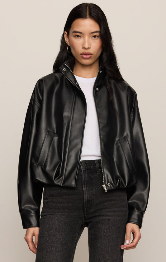 Z Supply Corin Bubble Faux Leather Jacket