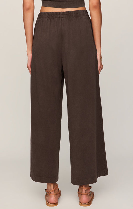 Z Supply Scout Jersey Crop Flare Pant in Dark Chocolate