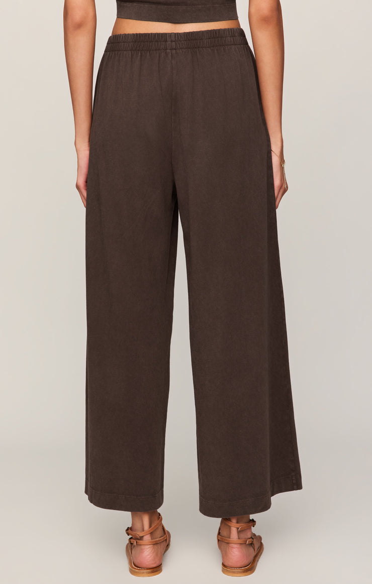 Z Supply Scout Jersey Crop Flare Pant in Dark Chocolate