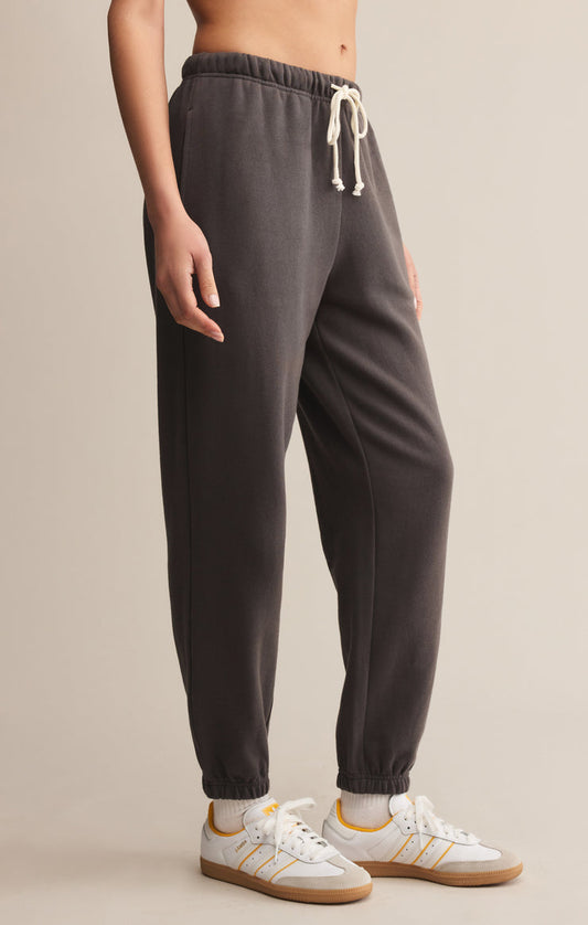 Z Supply Classic Boyfriend Jogger in Washed Black