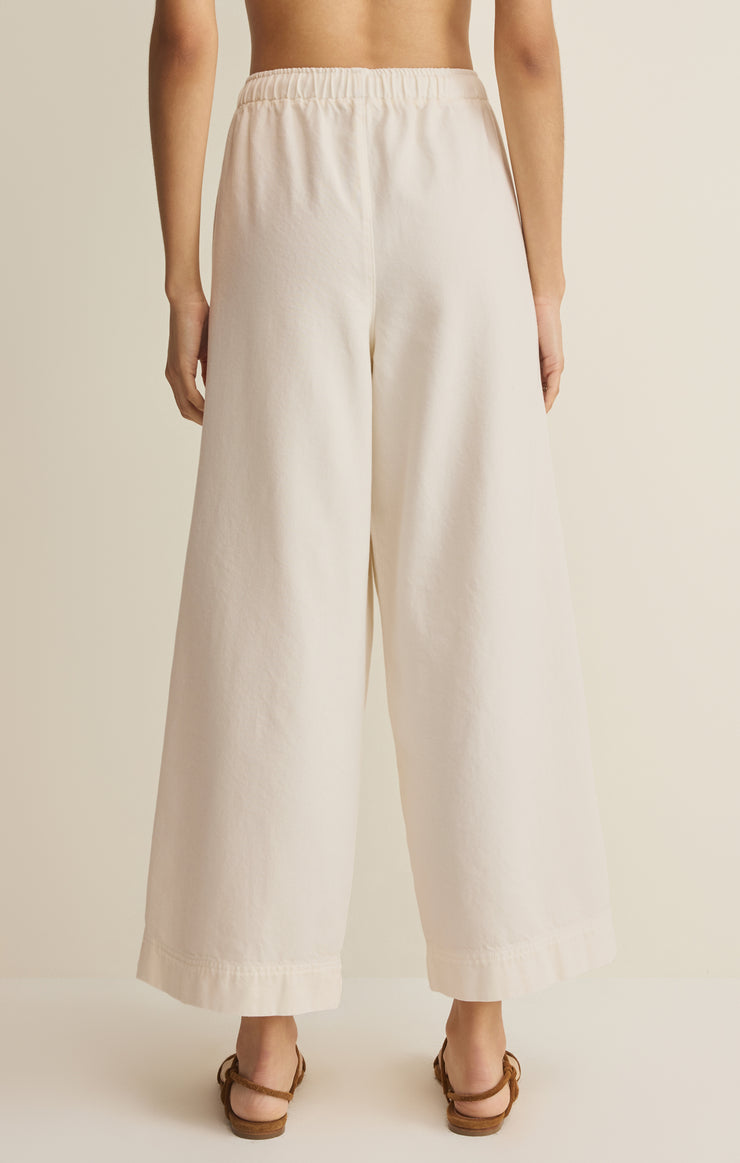 Z Supply Daycation Twill Wide Leg Utility Pant in Cloud
