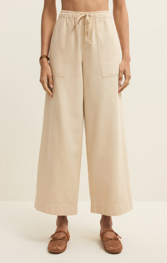 Z Supply Daycation Twill Utility Pant in Parchment