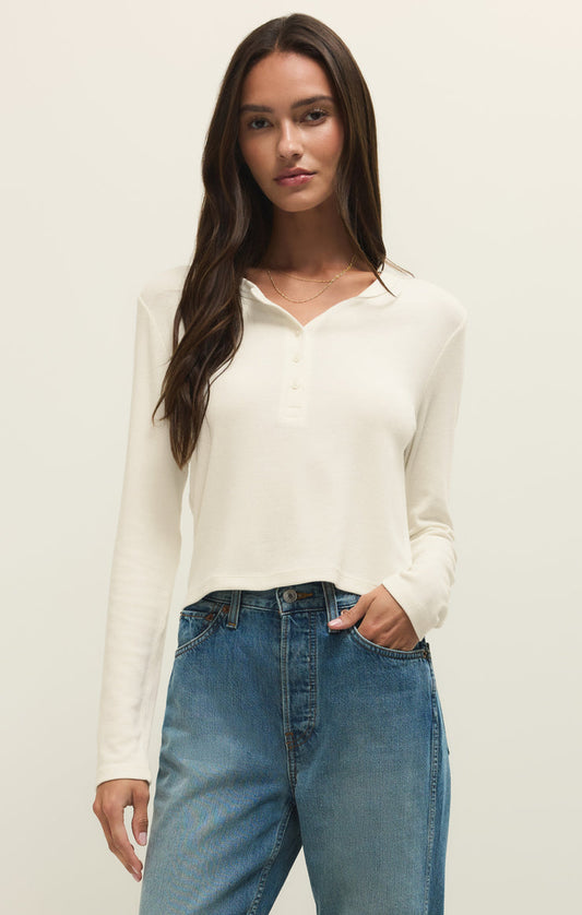 Z Supply Ferris Henley Top in Cloud
