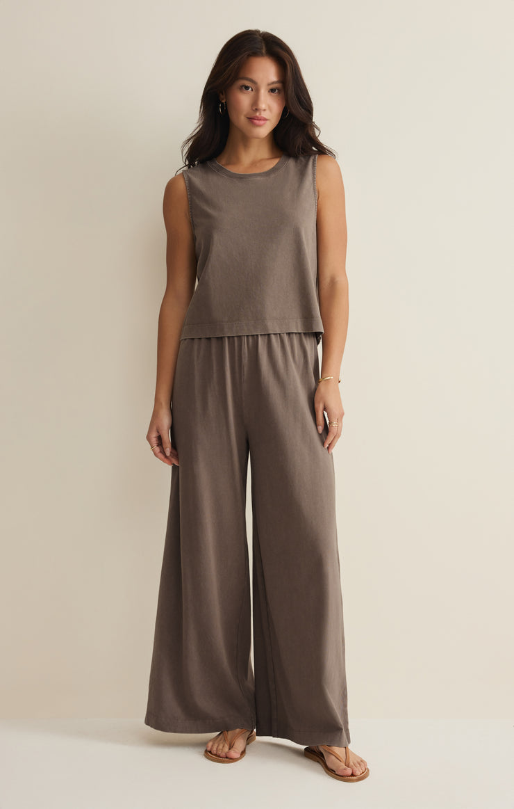 Z Supply Sloane Jersey Cotton Tank in Perfectly Taupe