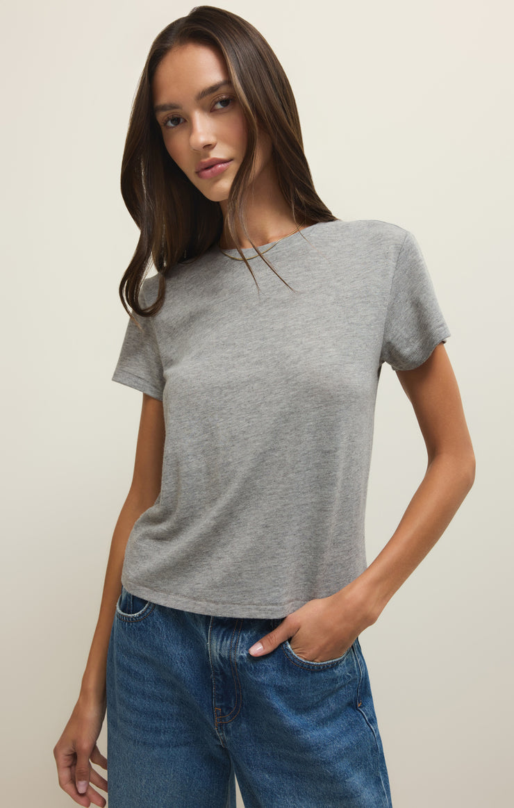 Z Supply Tourist Tee in Heather Grey