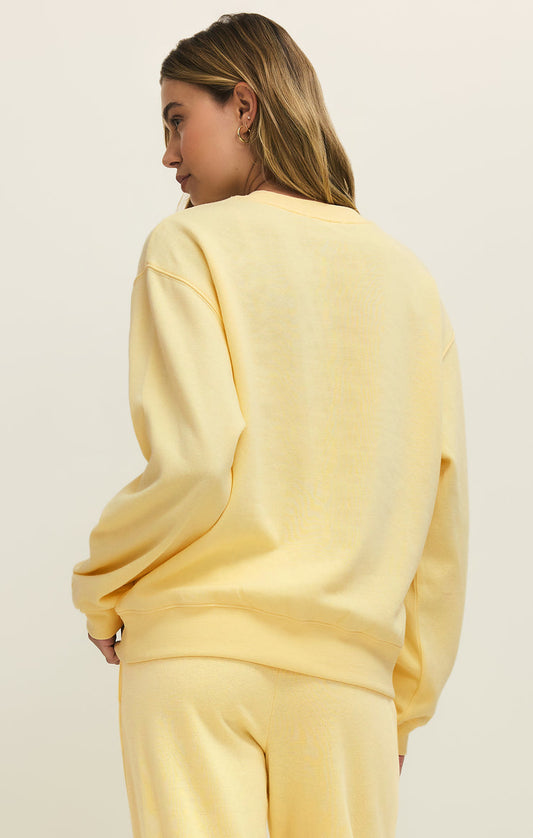 Z Supply Boyfriend Sweatshirt in Sunshine