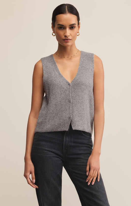 Z Supply Bryce Sweater Vest in Heather Grey