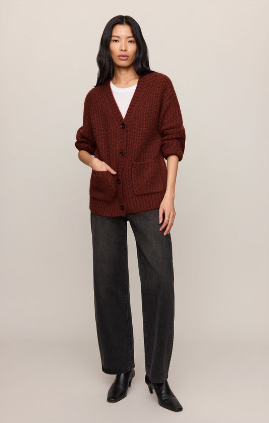 Z Supply Oversized Whitmore Cardigan in Velvet Rouge