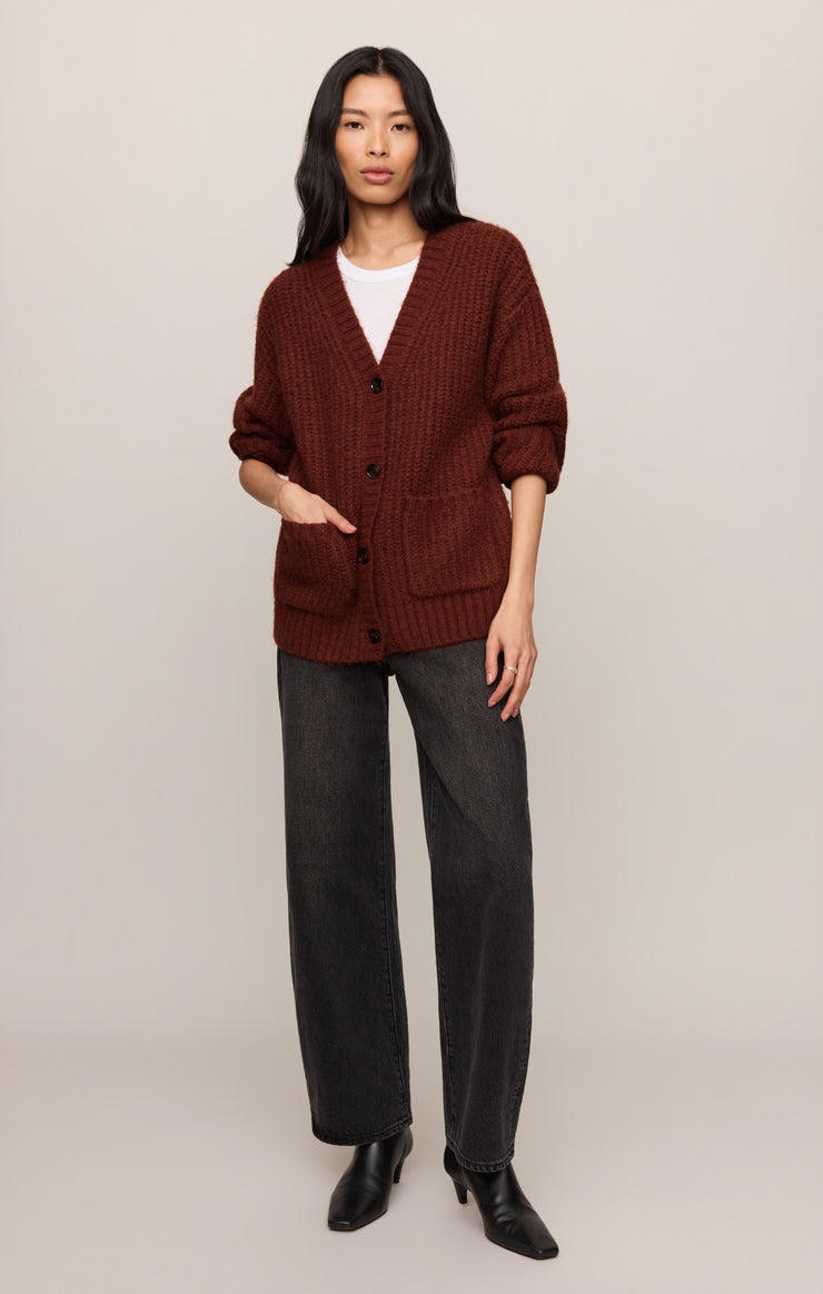 Z Supply Oversized Whitmore Cardigan in Velvet Rouge