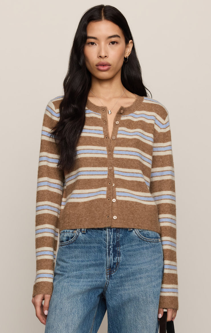 Z Supply Medina Striped Sweater in Golden Caramel