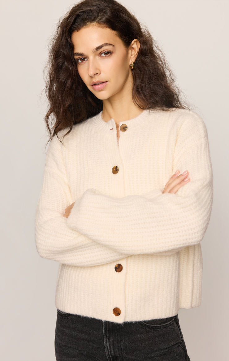 Z Supply Rosemont Mohair Cardigan in Silverlake