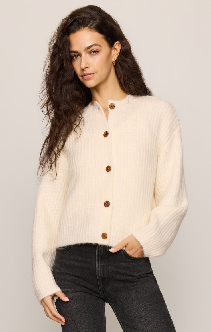 Z Supply Rosemont Mohair Cardigan in Silverlake