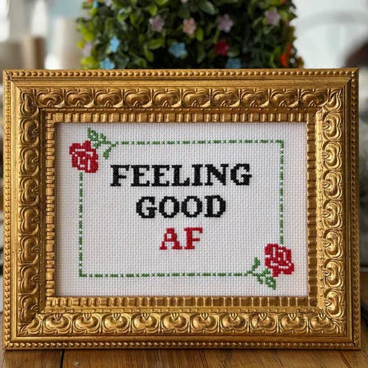 Feeling Good Deluxe Cross Stitch Kit