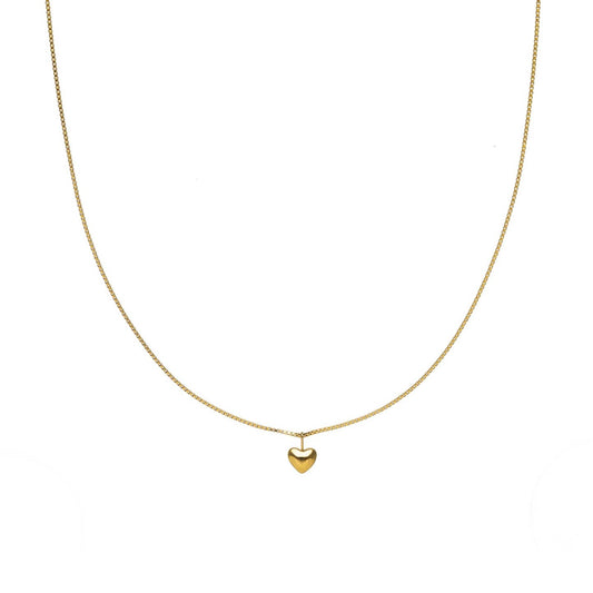 Waterproof Dainty Gold Heart Necklace