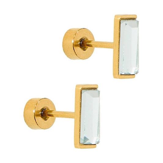Amber Screwback Stud Earring