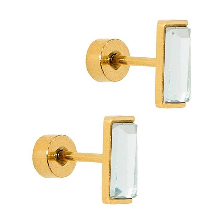 Amber Screwback Stud Earring