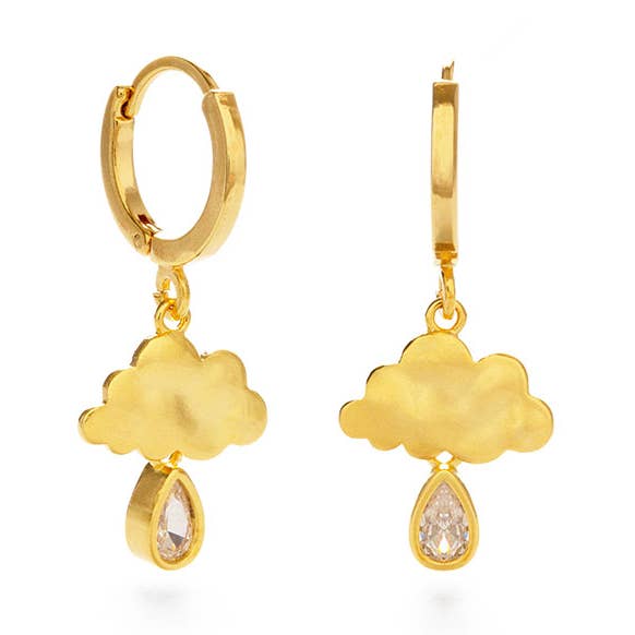 Raincloud Huggie Hoop Earrings