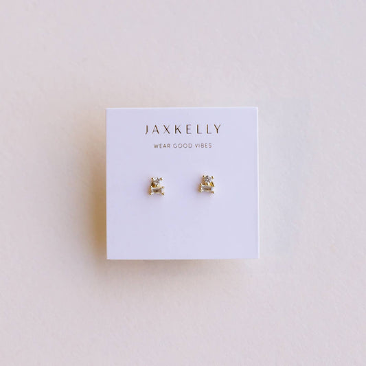 JaxKelly White CZ Double Stud Stack