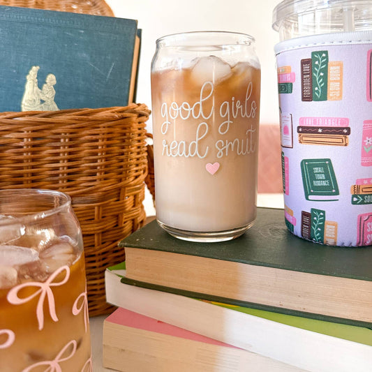 Good Girls Read Smut Clear Glass Can
