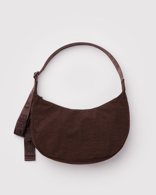 Baggu Medium Nylon Crescent Bag in Coffee