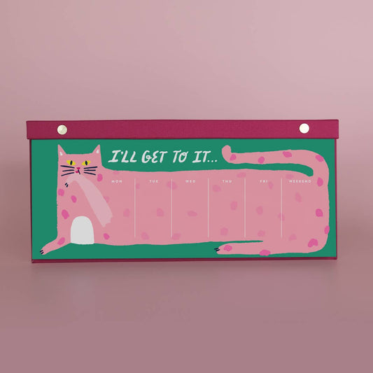 Pink Cat Weekly Planner