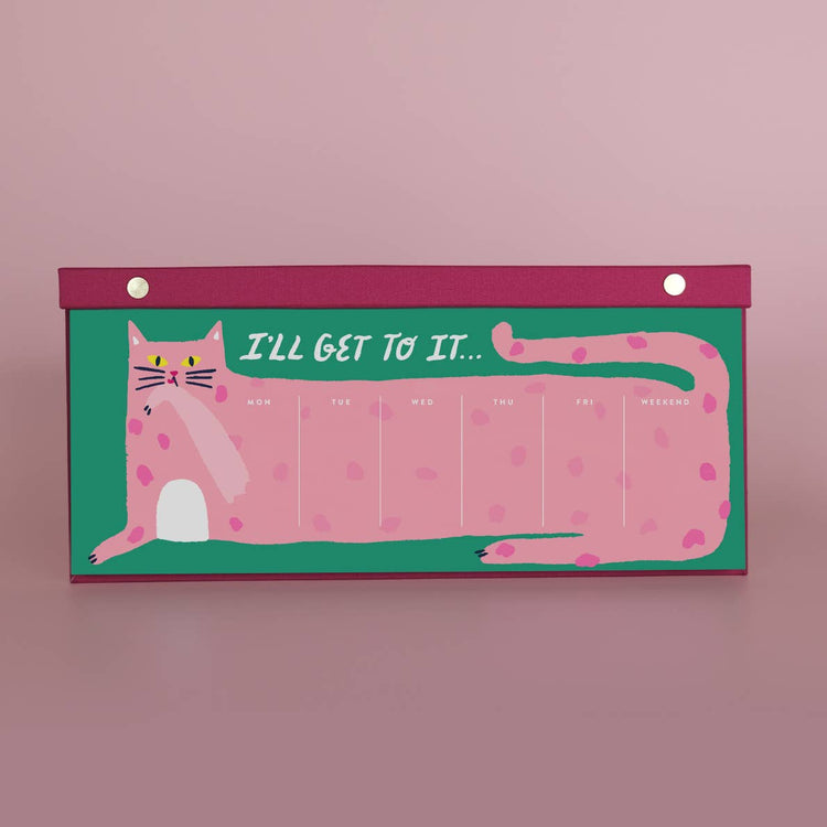 Pink Cat Weekly Planner