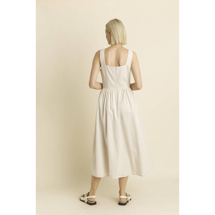 Linen Dress with Ties