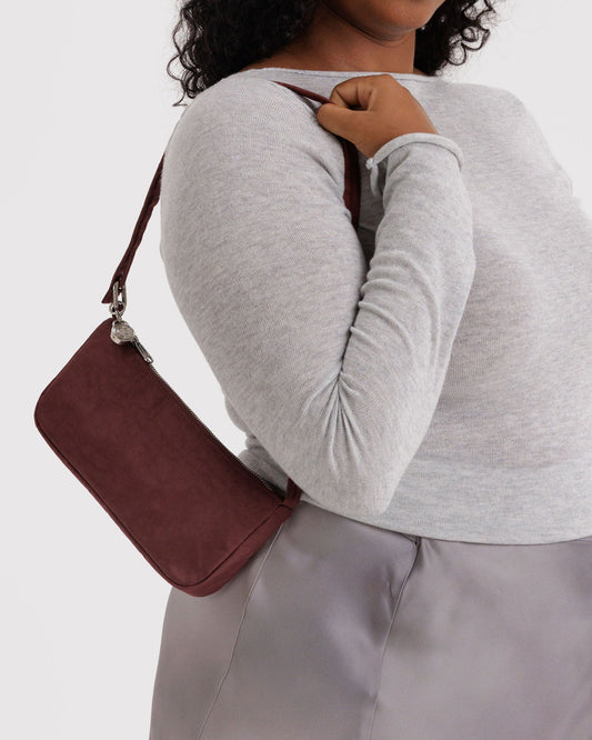 Baggu Nylon Pochette in Mahogany