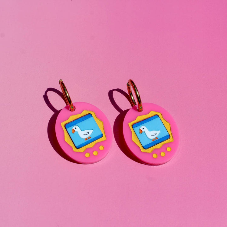 Goose Virtual Pet Earrings