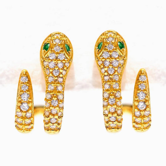 Snake Pavé Hoops