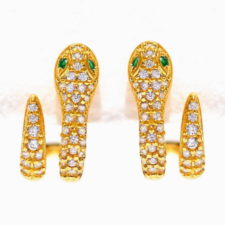 Snake Pavé Hoops
