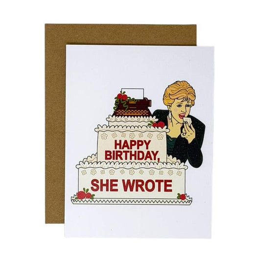 Happy Birthday, She Wrote Birthday Card