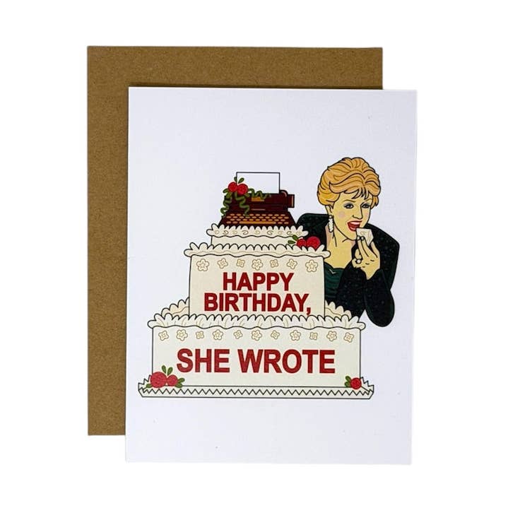 Happy Birthday, She Wrote Birthday Card