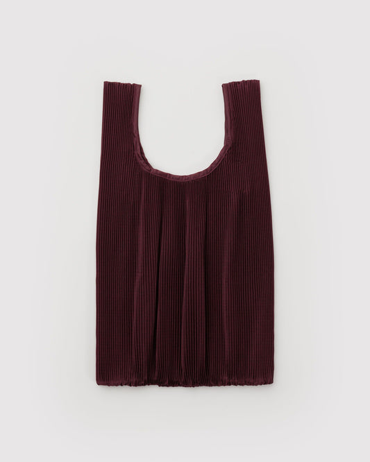 Baggu Pleated Bag in Mahogany