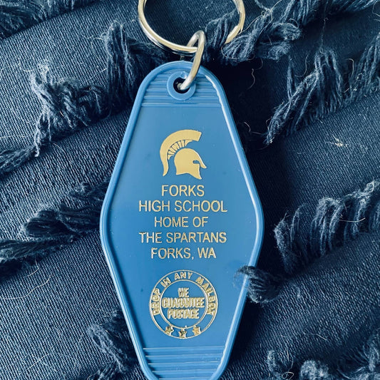 Forks High School Motel Keychain