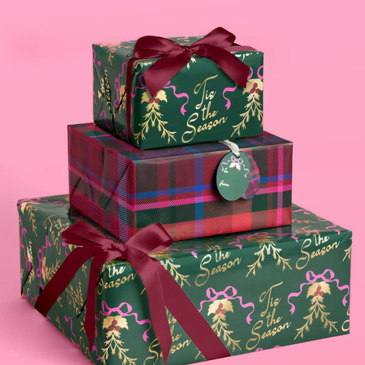 Tis' the Season Wrapping Paper and Tag Set