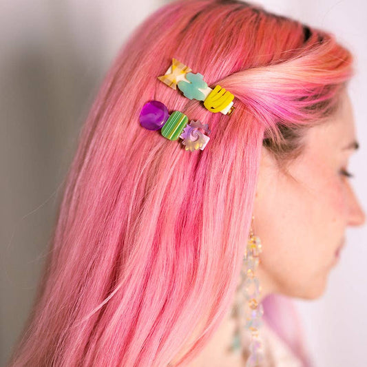 Yellow Bloom Hair Clips