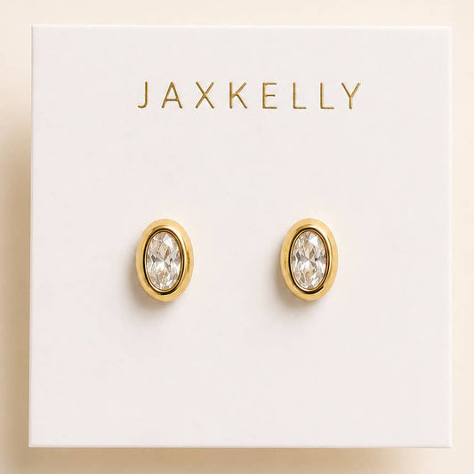JaxKelly Oval Bezel - White Cz