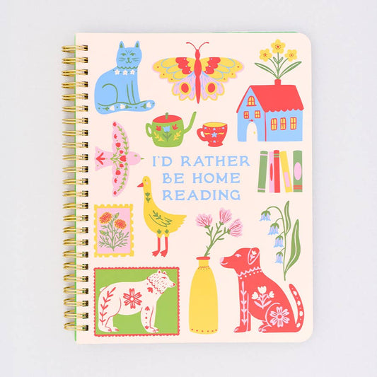 I'd Rather Be Home Reading Rough Draft Mini Notebook