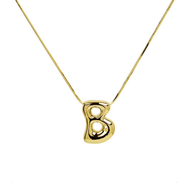 Initial Waterdrop 18K Gold Necklace