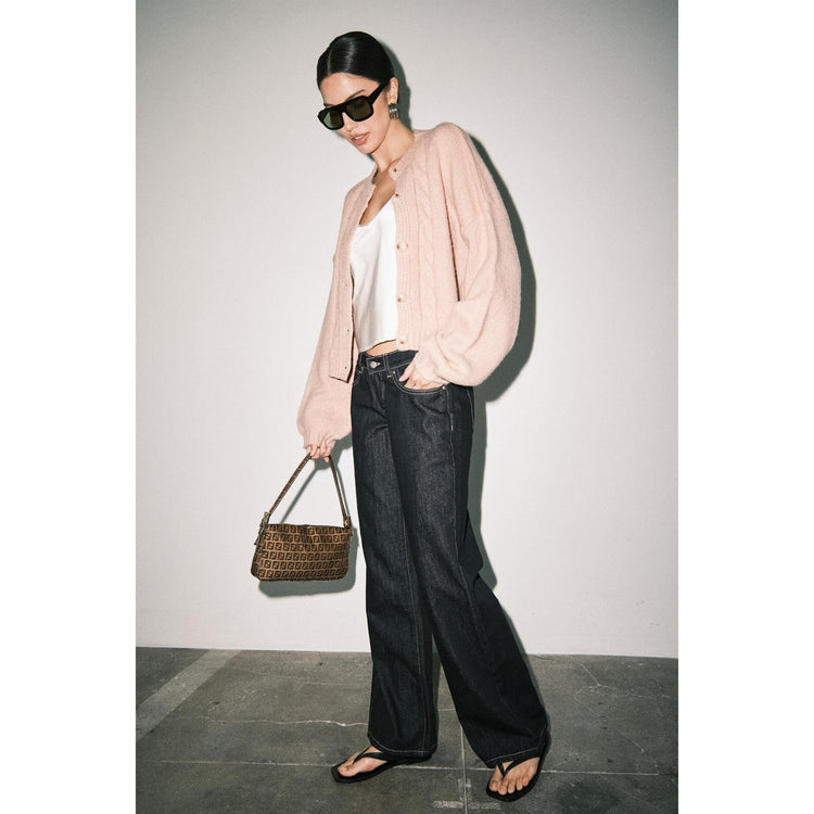 Blush Eros Cable Knit Cardigan