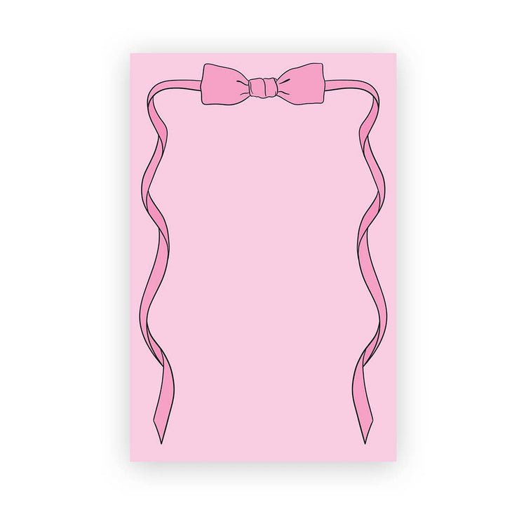 Pink Ribbon Bow Notepad