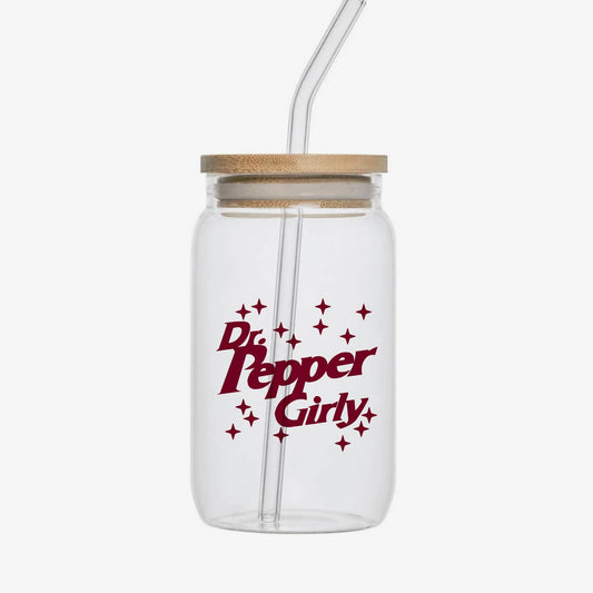 Dr. Pepper Girly Glass Cup