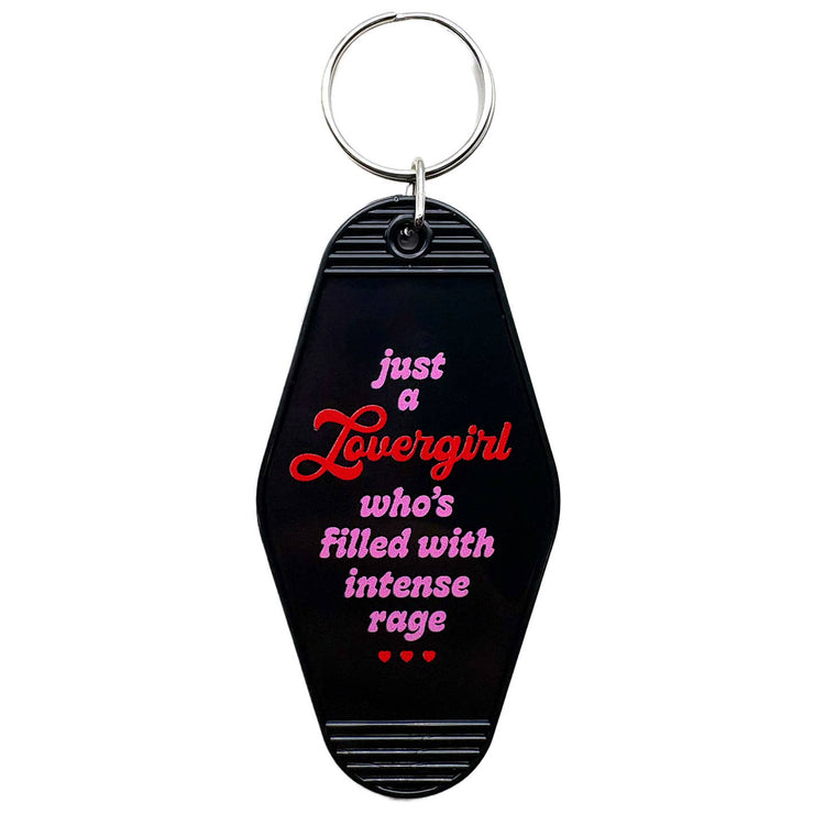 Just A Lovergirl with Rage Motel Tag Keychain